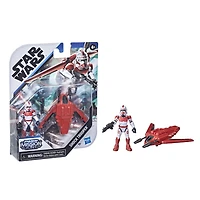 Star Wars Mission Fleet, Shock Trooper Une cité à sécuriser, classe équipement, figurine de 6 cm avec véhicule