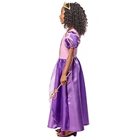 Rubies Royal Princess Costume Dress with Gold Tiara, Girls Small (Size 6-7)