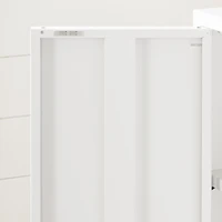 Crea Meuble de rangement avec 2 portes en métal Blanc solide