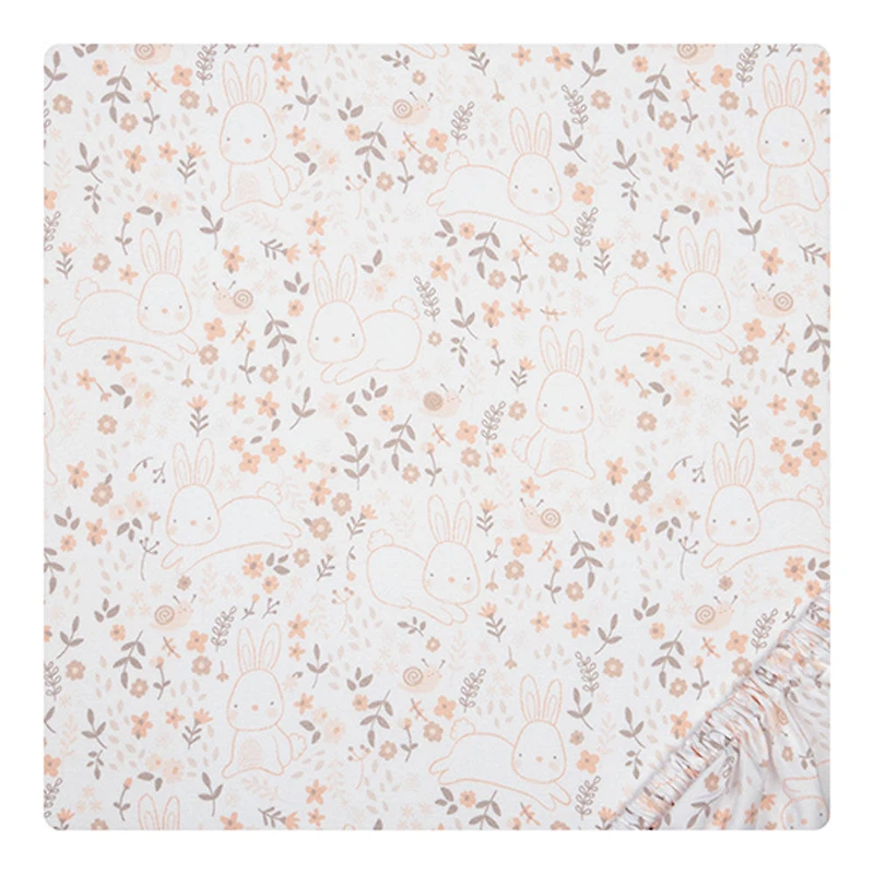 Paquet De 2 Draps En Microfibre Avec Lapins Blancs