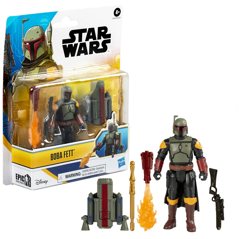 Star Wars Epic Hero Series, figurine Boba Fett de 10 cm avec équipement