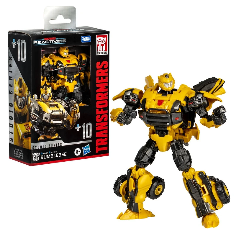 Transformers Studio Series Deluxe Class Transformers: Reactivate 10 Gamer Edition Bumblebee Action Figure