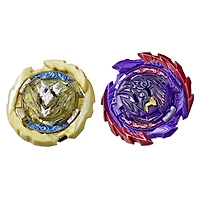 Beyblade Burst QuadDrive, Pack de 2 toupies de compétition Berserk Balderov B7 et Cyclone Belfyre B7