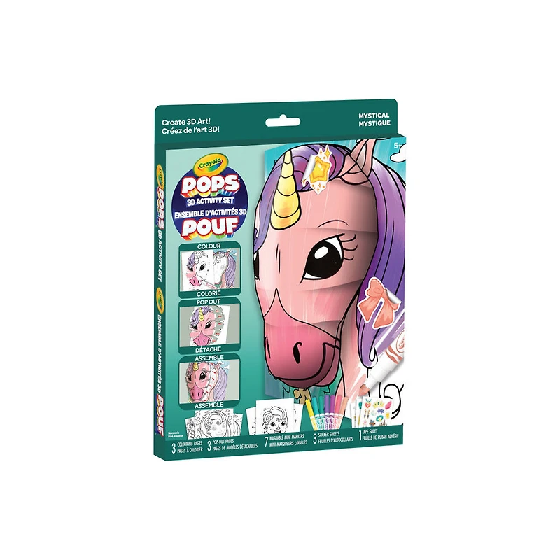 Ensemble d'art pour enfants 3D POUF de Crayola, Mystique