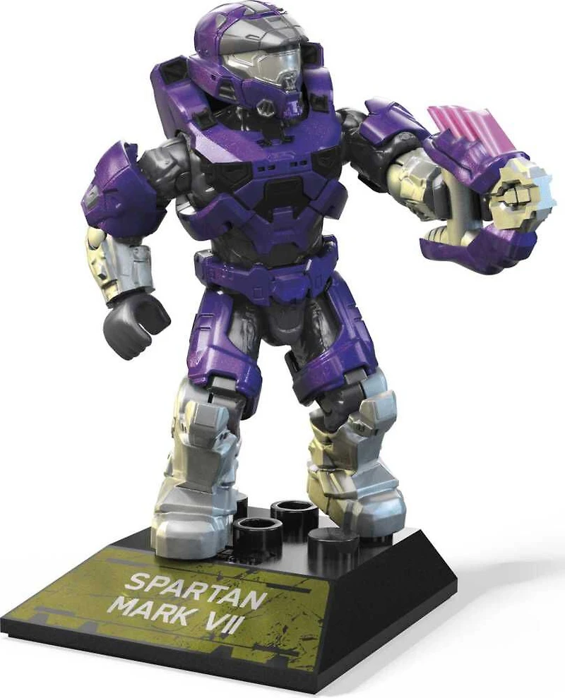 Mega Halo Heroes Series 14 Spartan Mark VII Micro Action Figure, Building Toys for Kids