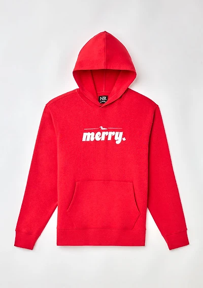 Chandail à capuchon festif avec logo Northern Reflections Adulte Rouge