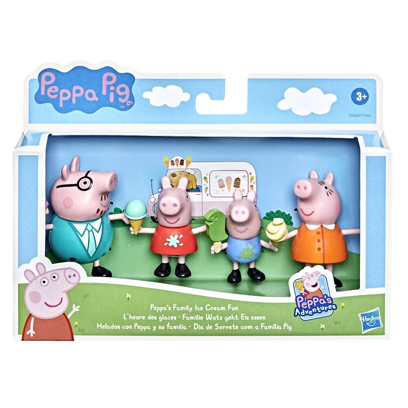 Peppa Pig Peppa's Adventures Peppa's Family Ice Cream Fun Figure 4-Pack Toy