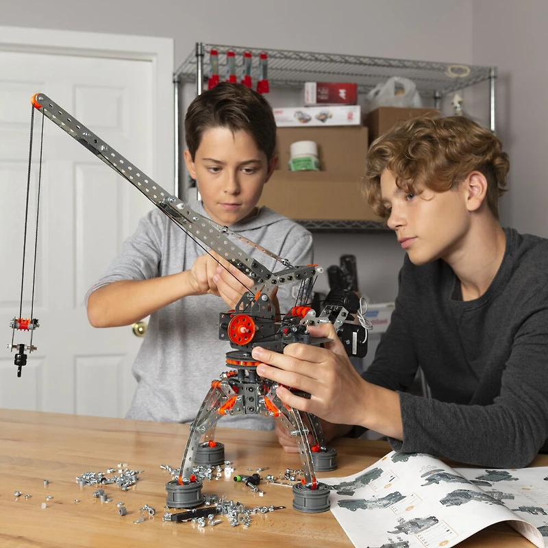 Meccano, Ensemble de construction motorisé Super Construction 25 en 1, Jouet éducatif STEAM, 638 pièces