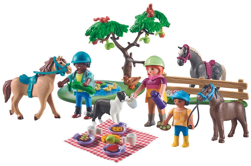 Playmobil - Cavaliers, chevaux et pique-nique