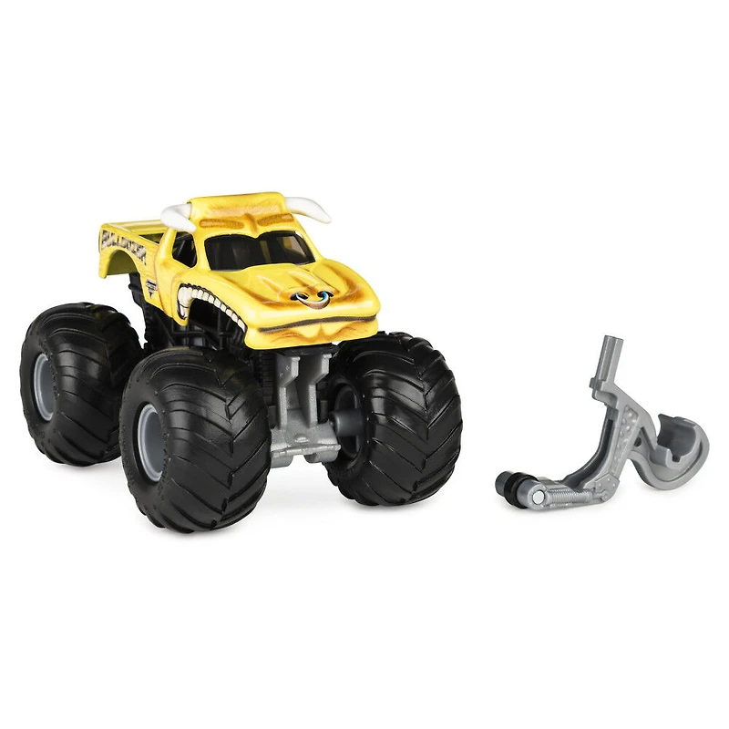 Monster Jam, Monster truck Bulldozer officiel, véhicule en métal moulé, série Retro Rebels, échelle 1:64