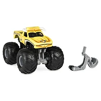Monster Jam, Monster truck Bulldozer officiel, véhicule en métal moulé, série Retro Rebels, échelle 1:64