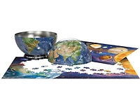Eurographics Puzzle rond en forme de planète Terre, 550 pièces