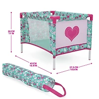 Ensemble de jeu pour poupée 21 pièces, motif Mint Heart