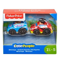 Fisher-Price - Little People - Wheelies - Coffret de 2 - VUS et Coupé