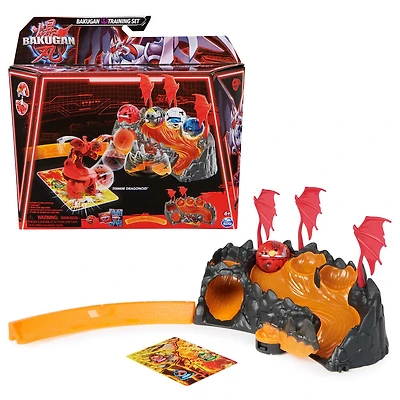 Bakugan Training Set avec Titanium Dragonoid, thème clan des dragons, figurine articulée personnalisable, cartes à échanger et coffret