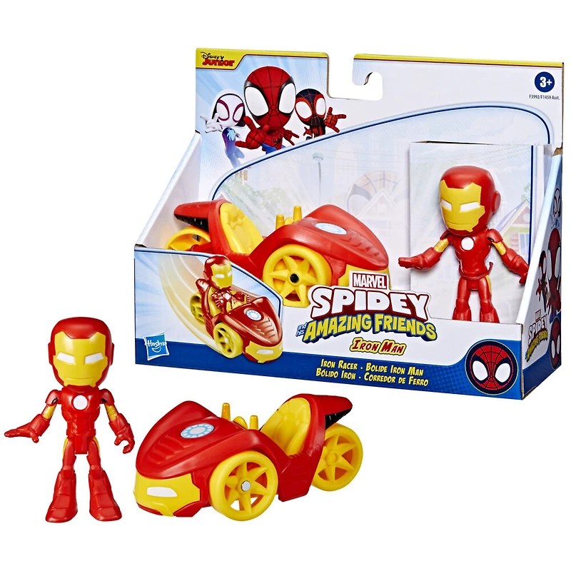 Marvel Spidey et ses Amis Extraordinaires, figurine Iron Man et son véhicule