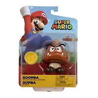 Figurines Super Mario 4 pouces - Goomba avec pièce de monnaie