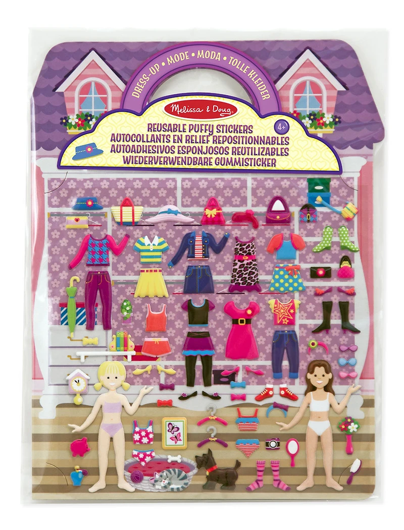 Melissa & Doug Reusable Puffy Stickers - Dress-Up - French Edition