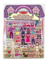 Melissa & Doug Reusable Puffy Stickers - Dress-Up - French Edition