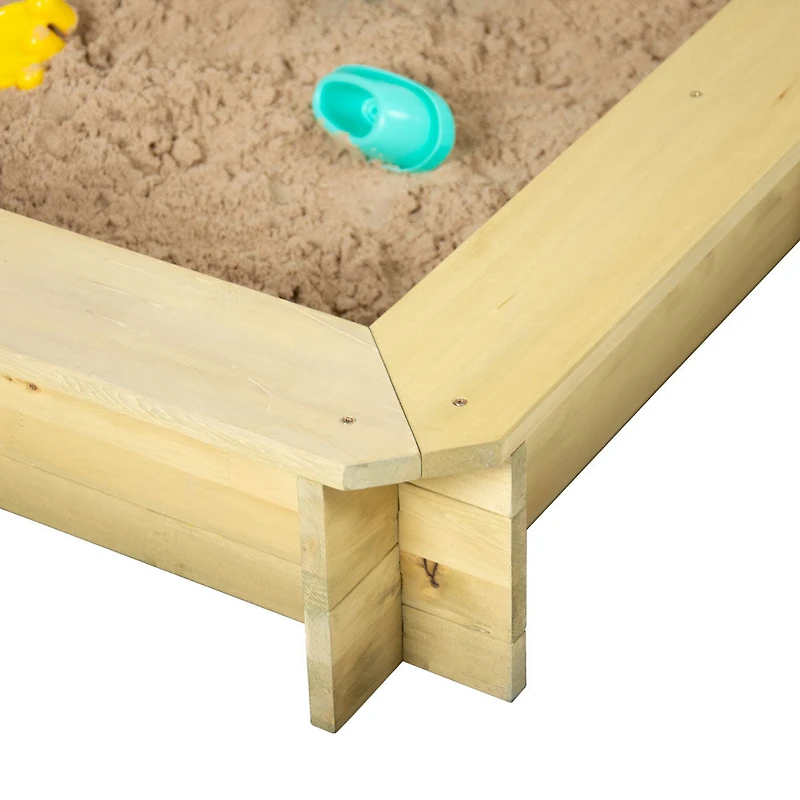 Wooden Sandpit with Canopy
