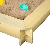 Wooden Sandpit with Canopy