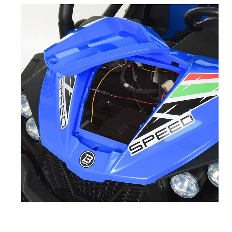 KidsVip 24V Enfants et Tout-Petits UTV Viper 4x4 Voiture Eléctrique avec Commande à Distance - Bleu - Édition anglaise