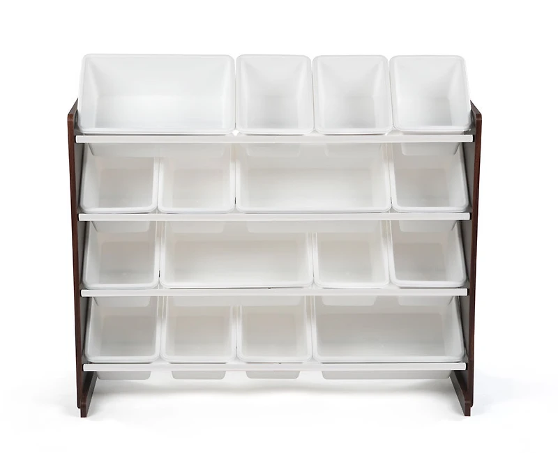 Toy Organizer with 16 Bins, Espresso