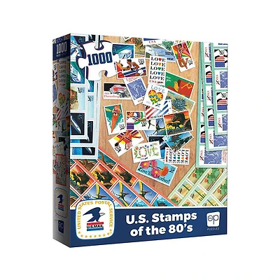 USAopoly USPS "U.S. Stamps of the 80's" Casse-Tête De 1000 Pièces - Édition anglaise