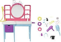 Barbie Doll and Hair Salon Playset, Color-Change Hair