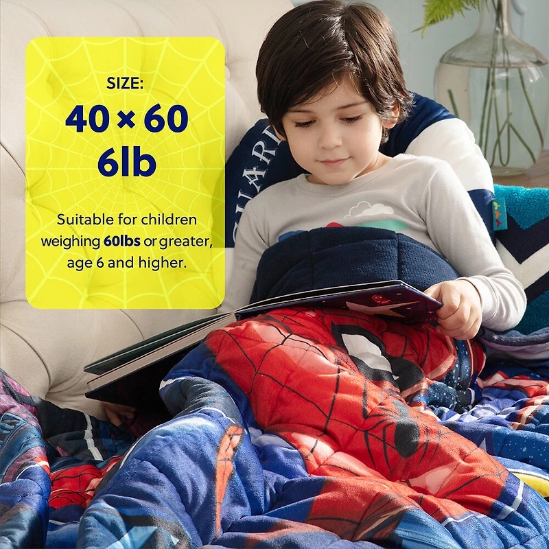 Couverture lestée pour enfants Spiderman de Marvel (40 x 60 pouces), 6 lb