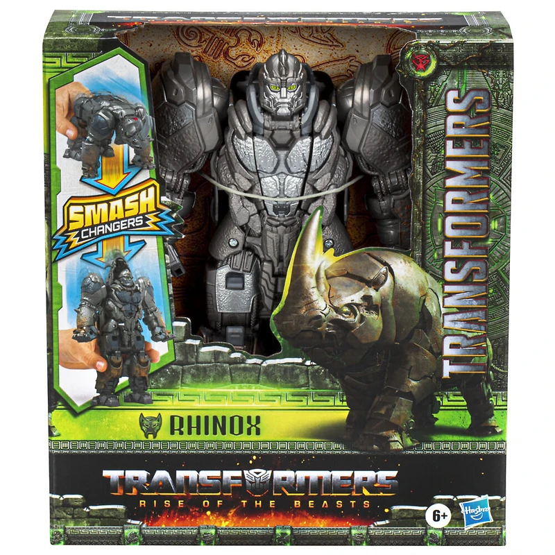 Transformers: Rise of the Beasts, figurine convertible Smash Changer Rhinox de 22,5 cm