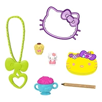 Coffret L'Heure du Thé de Hello Kitty (12,5 cm) avec 2 Mini-Figurines Sanrio, Carnet de Notes et Accessoires
