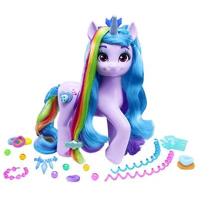 My Little Pony : Raconte ton histoire Styles arc-en-ciel Izzy Moonbow, figurine de licorn - Édition anglaise