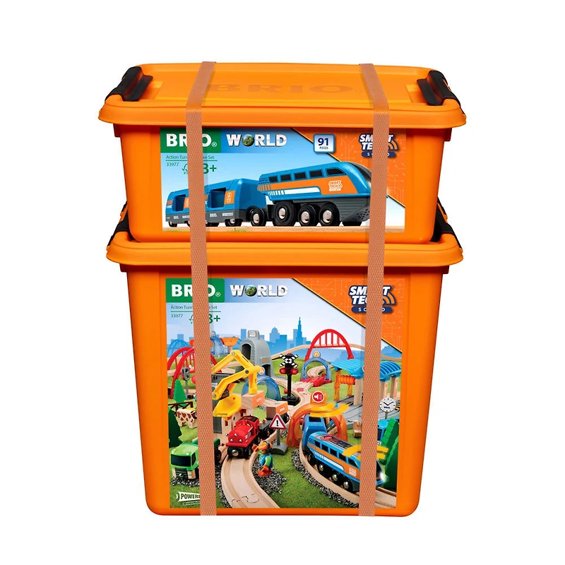 BRIO World - 33977 Ensemble de Tunnel d'Action Smart Tech Deluxe - Édition anglaise