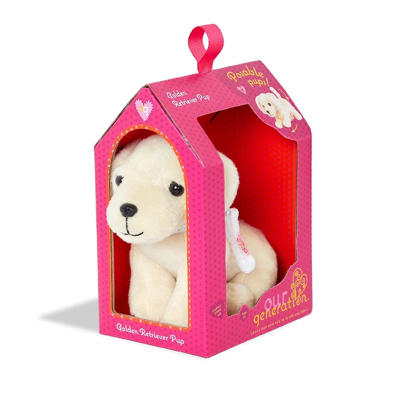 Our Generation Golden Retriever Pup Pet Dog Plush with Posable Legs