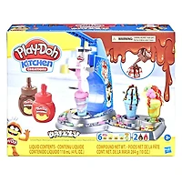 Play-Doh Kitchen Creations Drizzy - Desserts givrés, incluant de la pâte Drizzle et 6 couleurs de pâte Play-Doh atoxique