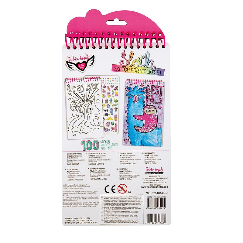 Fashion Angels - Sloth Shaker Compact Portfolio - English Edition