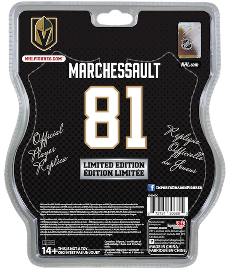 Jonathan Marchessault - Knights de Las Vegas - Figurine de la LNH de 6 pouces