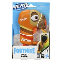 Nerf Fortnite Micro Doggo, mini-blaster à fléchette, design Fortnite Doggo