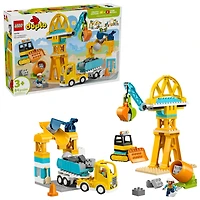 LEGO DUPLO Town 3 in 1 Construction Site and Vehicles Toys for Toddlers, Boys & Girls, Ages 3+ - 10476