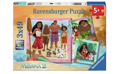 Casse-tête Ravensburger Disney Vaiana 2 3 x 49 pcs