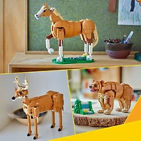 LEGO Creator 3en1 Le cheval magnifique, Ensemble à Construire, Se Transforme en Ours ou en Cerf 31166