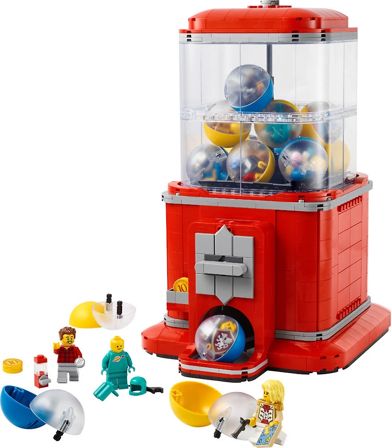 LEGO Ideas La Machine Distributrice de Figurines, Décoration de Style Rétro, Ensemble de Construction pour Adultes 21358
