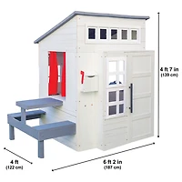 KidKraft Modern Outdoor Playhouse-White
