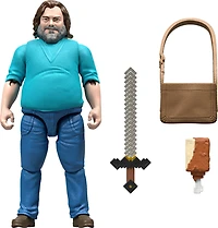 Minecraft-Figurine articulée Steve-taille de 10cm et accessoires