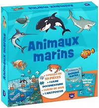 Coffret  Animaux Marins: CassTete Et Livre - French Text