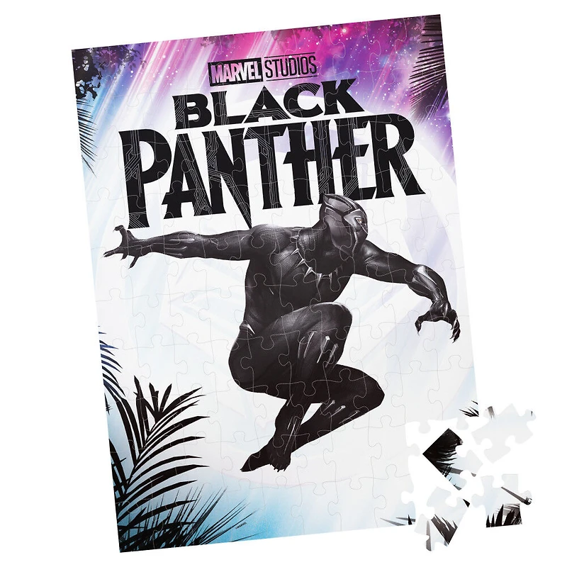 Marvel Studios, Black Panther 100-Piece Jigsaw Puzzle Superhero Wakanda Forever Movie Merch in Easy Storage Tower