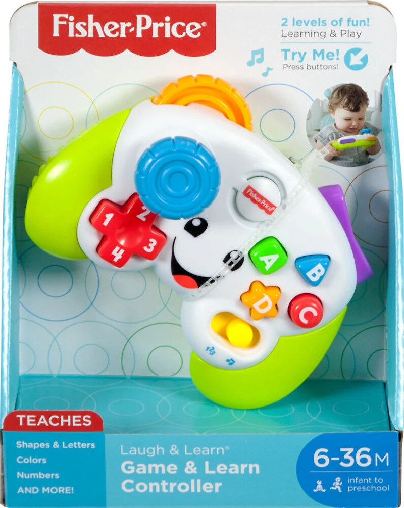 Fisher-Price  Rires et Éveil  Manette de jeu éducative, multilingue