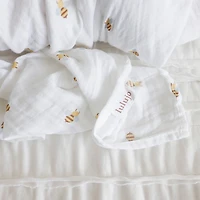 Lulujo - Langes en mousseline 2PK - Abeilles et poi