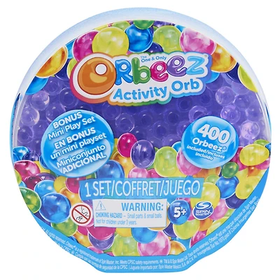 Orbeez Surprise Activity Orb, Mini coffret surprise avec 400 billes d'eau violettes, jouets sensoriels non toxiques